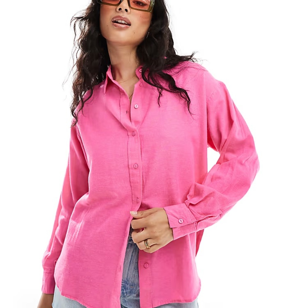 Women's Pink Button-Up Shirt
